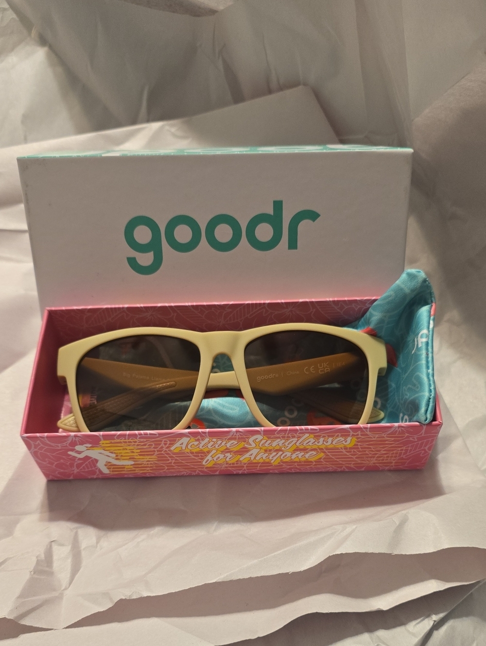 Goodr Brand Unisex Yellow Sunglasses with Polarized Lenses